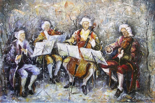 Violins, cello, flute